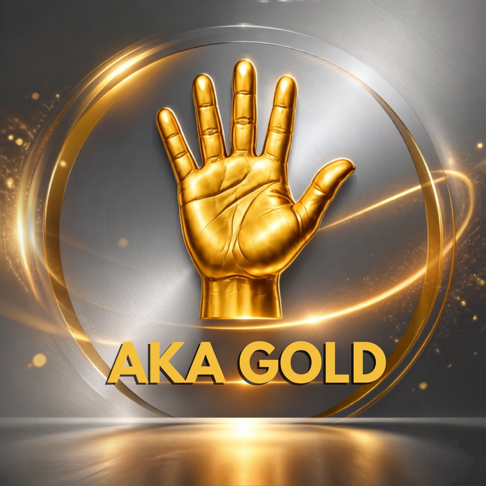 AKA GOLD golden hand emblem